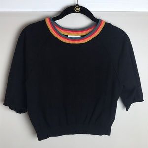 Colsie Black crop top Small